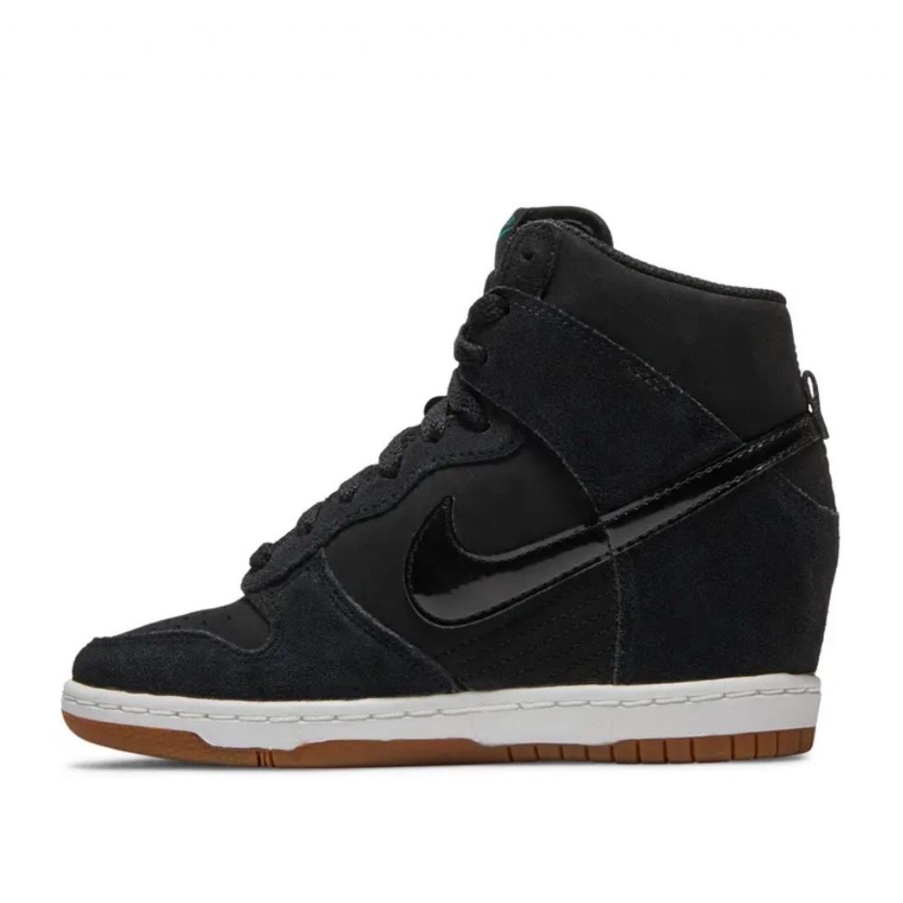 Nike Black High-Top Sneakers with Wedge Heel